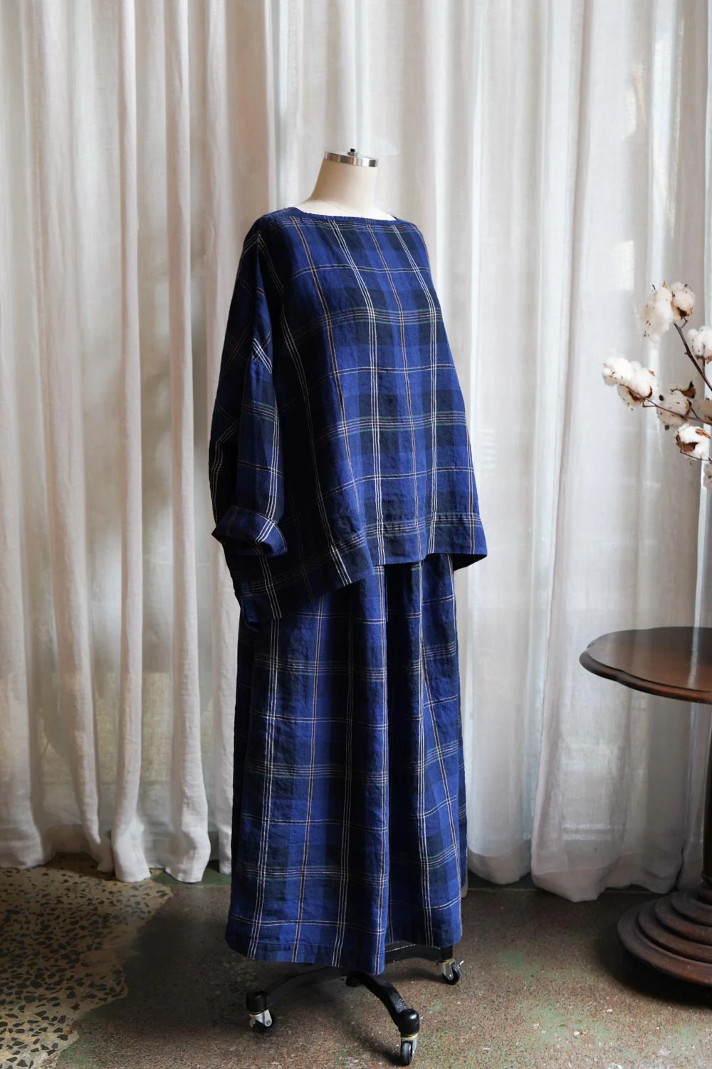Metta - Sailor Boxy Top - Tartan Check